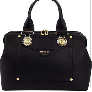 ISO VERSACE Black Leather Hand Bag
